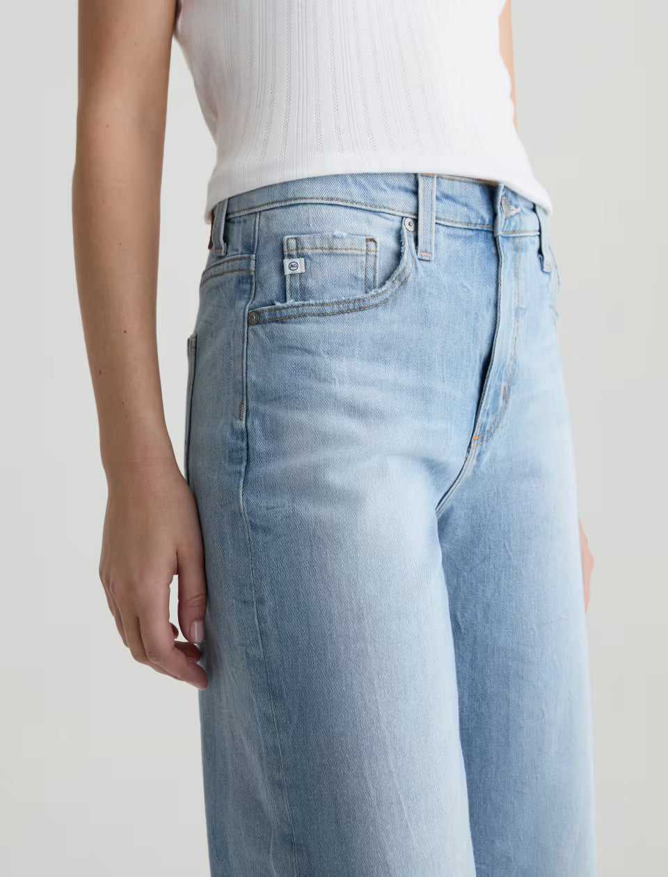 Saige Wide Leg Crop-Denim-Uniquities