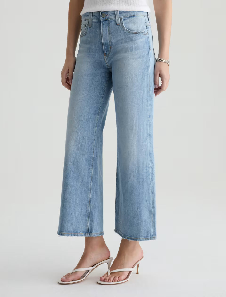 Saige Wide Leg Crop-Denim-Uniquities