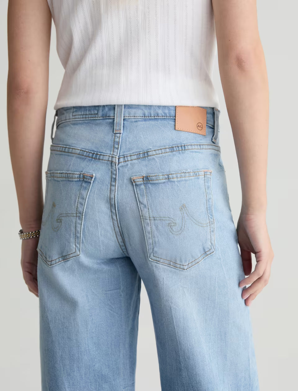 Saige Wide Leg Crop-Denim-Uniquities