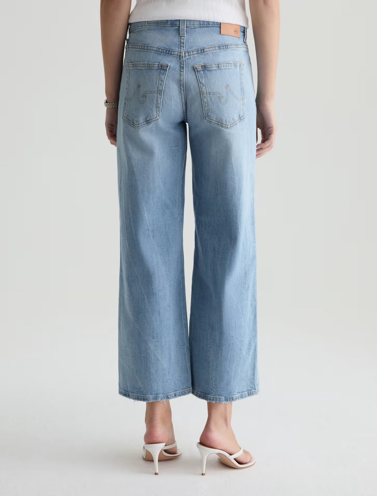 Saige Wide Leg Crop-Denim-Uniquities