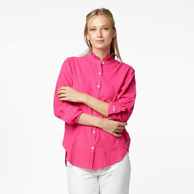 Mia Ruffle Cotton Shirt-Tops/Blouses-Uniquities
