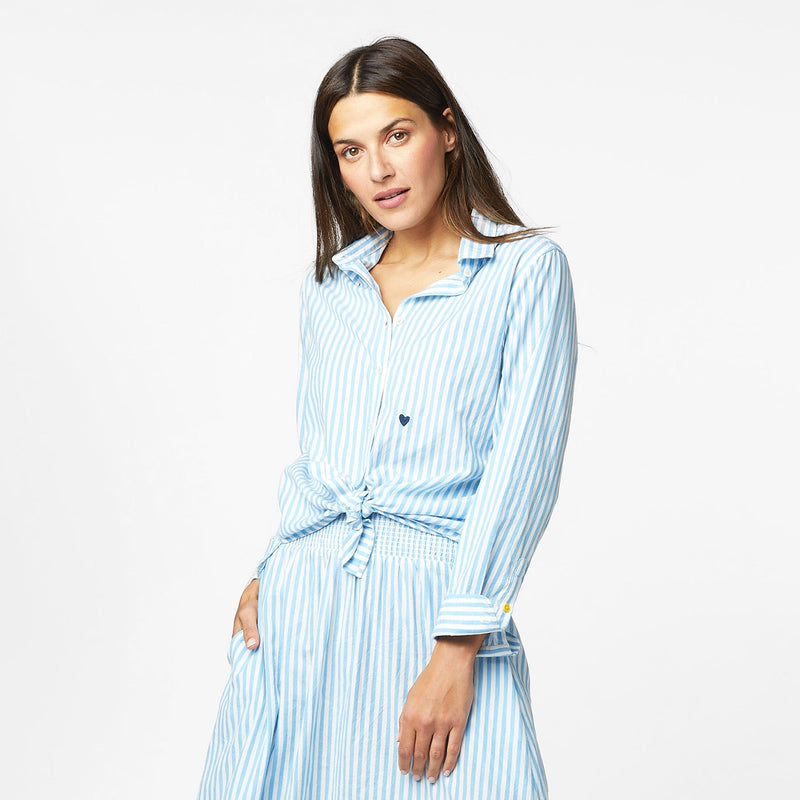 Mia Cabana Stripe Shirt-Tops/Blouses-Uniquities