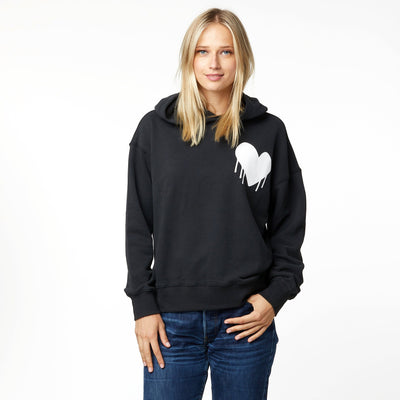 Boyfriend Drippy Heart Hoodie-Sweaters-Uniquities