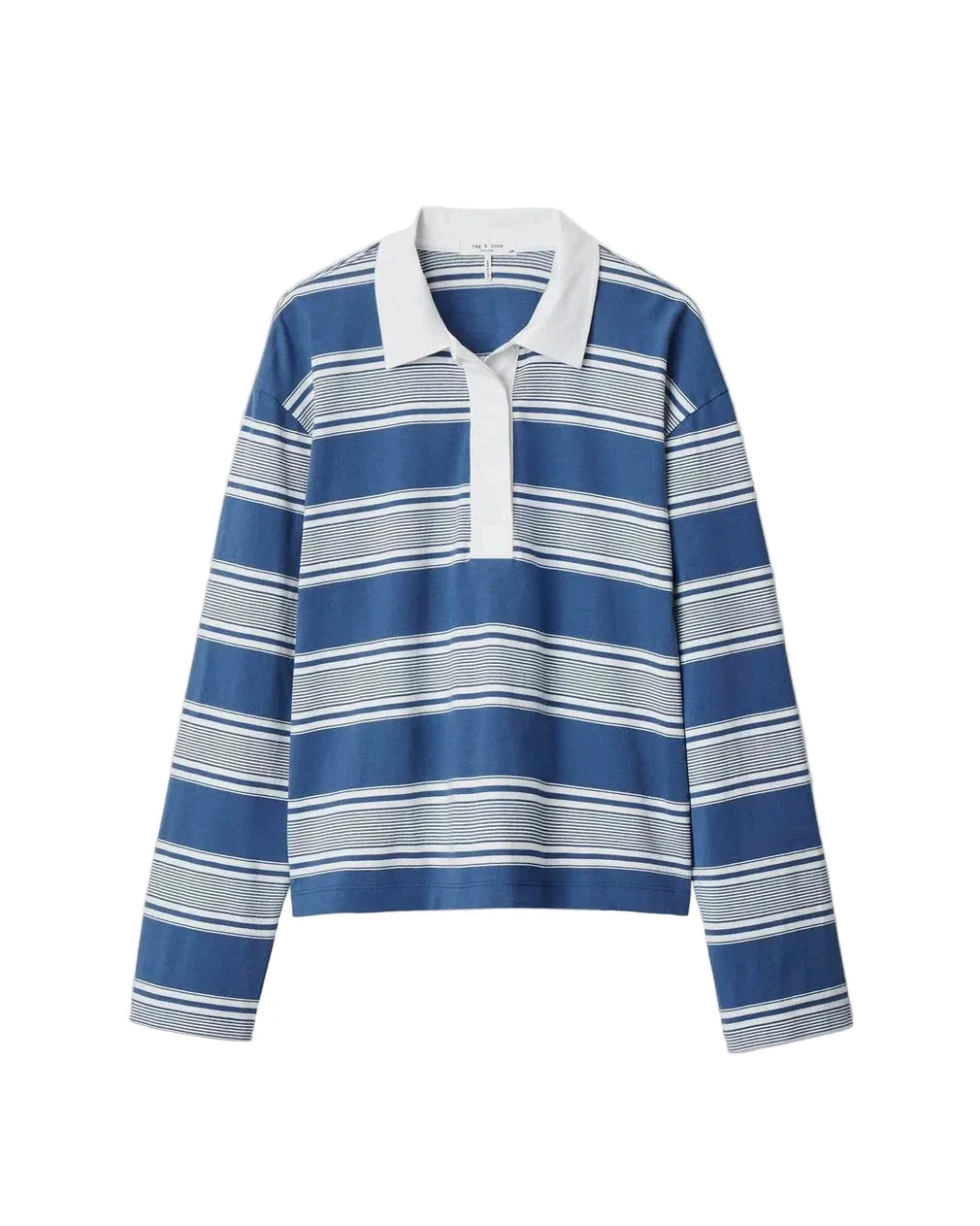 Kelly Stripe Long Sleeve Polo-Tops/Blouses-Uniquities