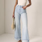 Column Jeans with Cuff-Denim-Uniquities