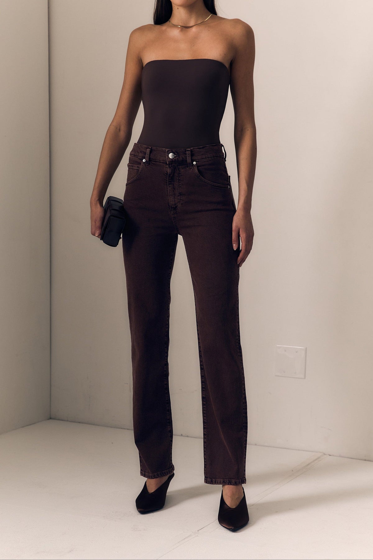 Slim Jean In Espresso-Denim-Uniquities