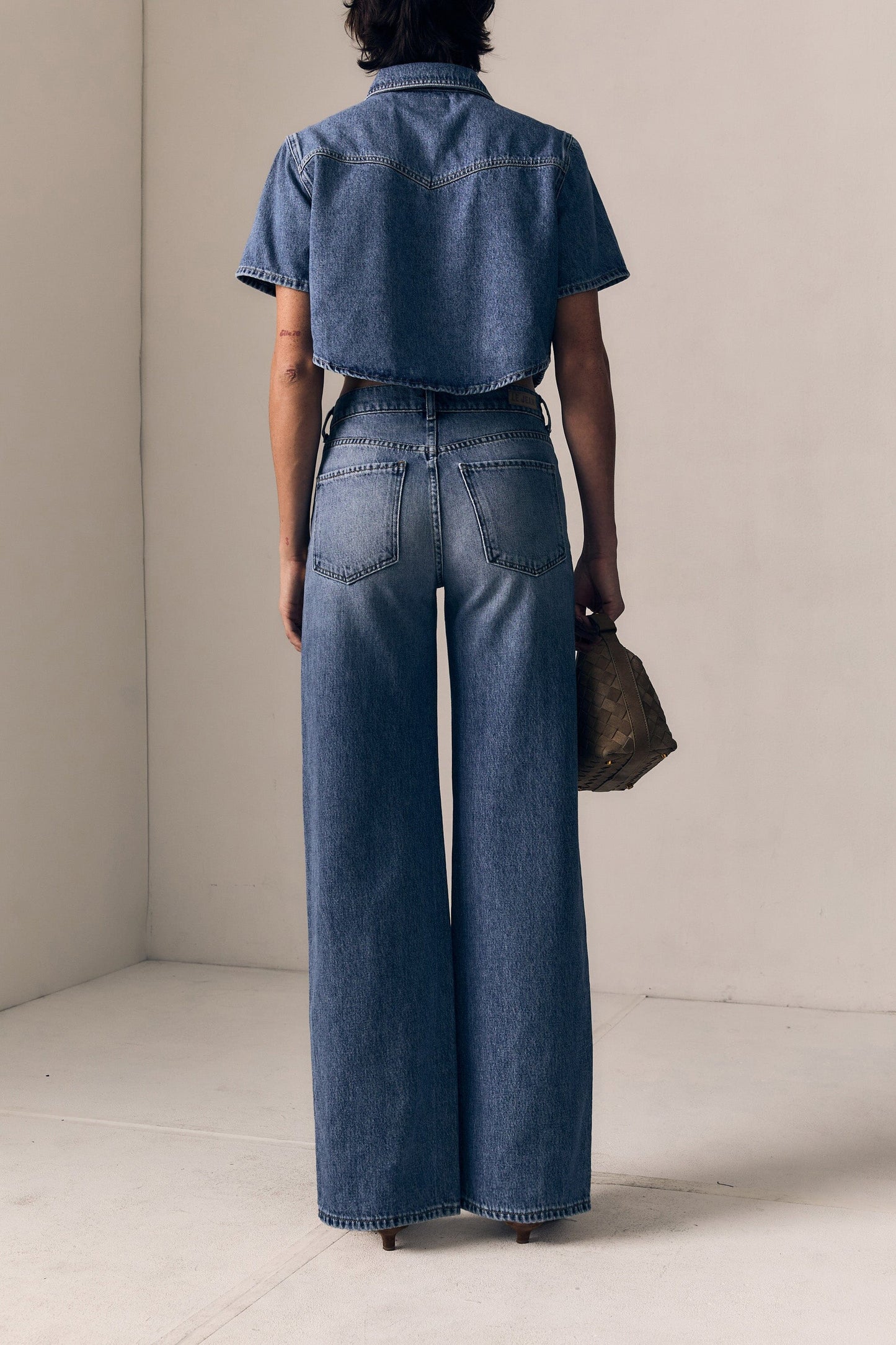 Studded Alexa Mid Rise Denim Le Jean 