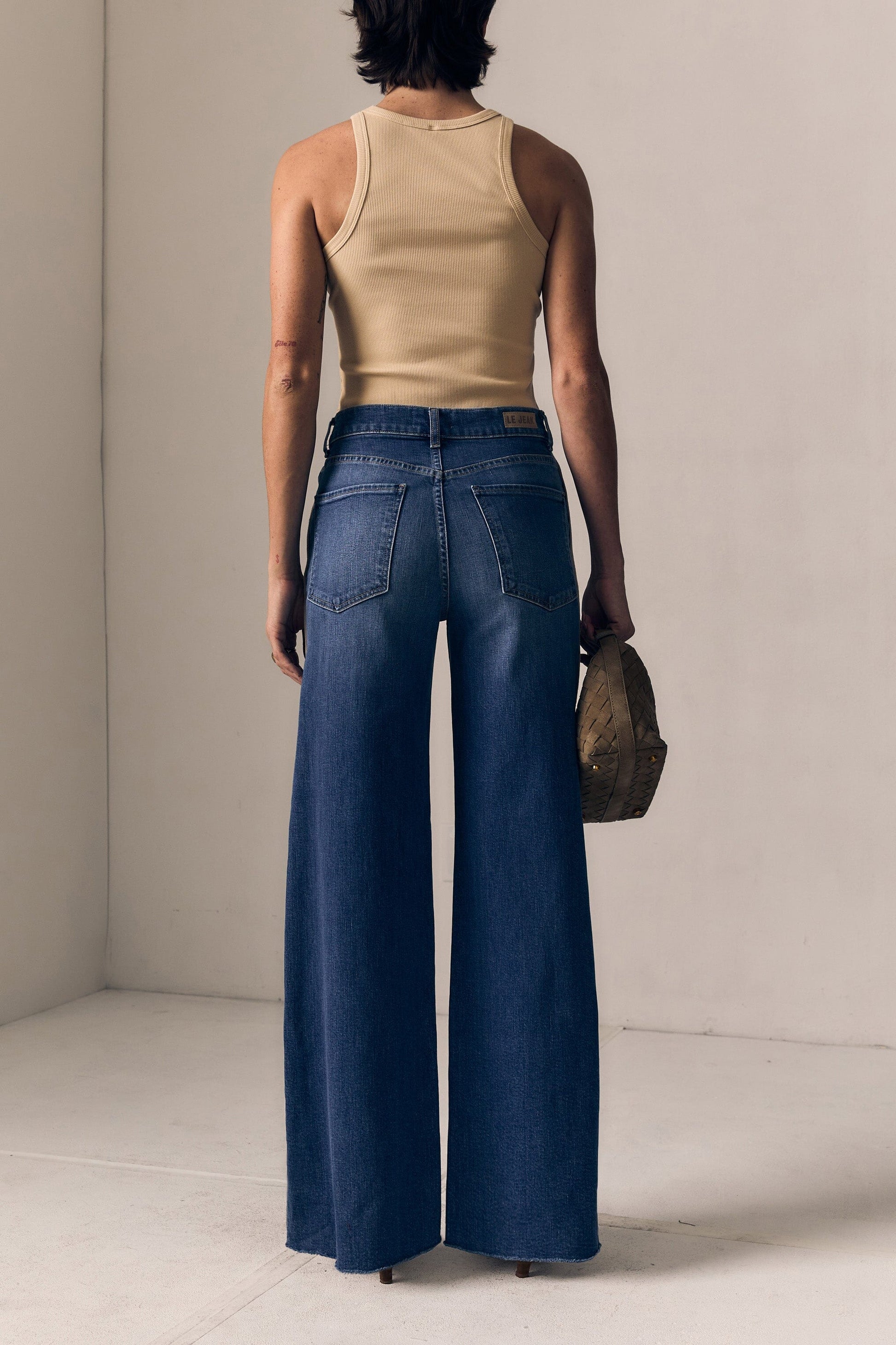 Sideline High Rise Column Jean Denim Le Jean 