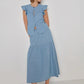 Liza Chambray Skirt-Bottoms-Uniquities