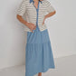 Liza Chambray Skirt-Bottoms-Uniquities