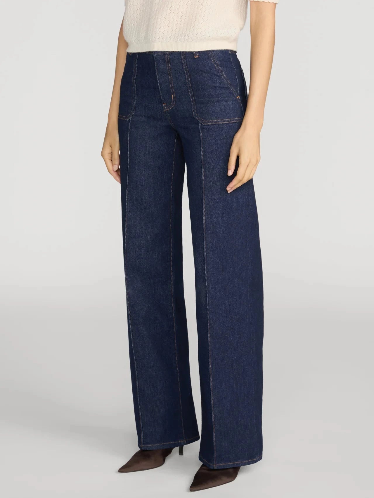 Le Slim Palazzo Pintuck Pocket