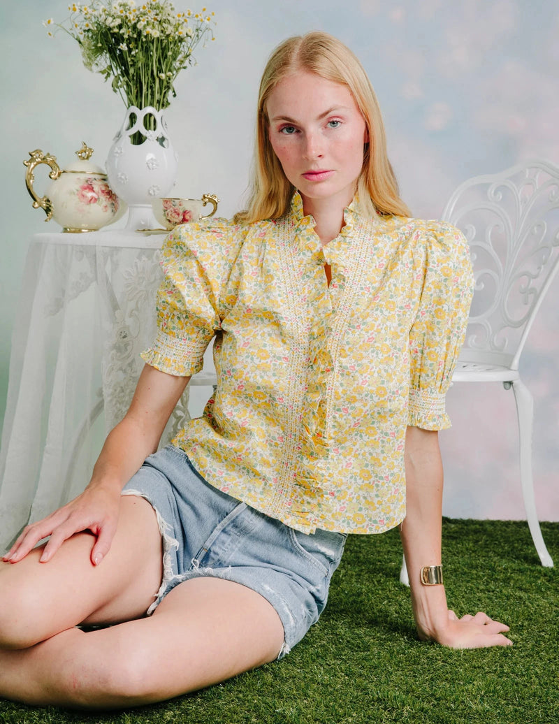 Zuri Top Short Sleeve-Tops/Blouses-Uniquities