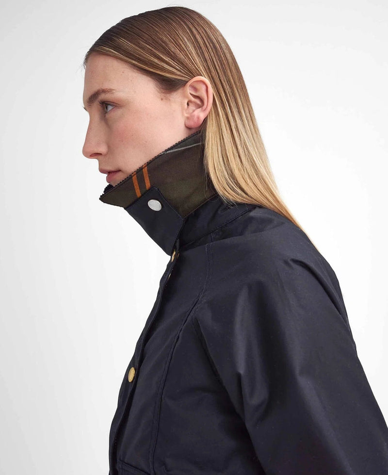 Cropped Beadnell Waxed Jacket-Jackets-Uniquities