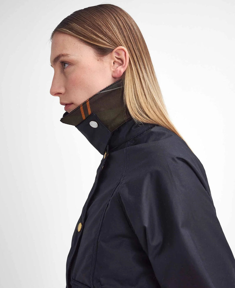 Cropped Beadnell Waxed Jacket-Jackets-Uniquities