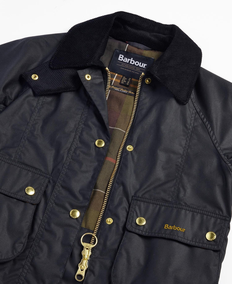 Cropped Beadnell Waxed Jacket-Jackets-Uniquities