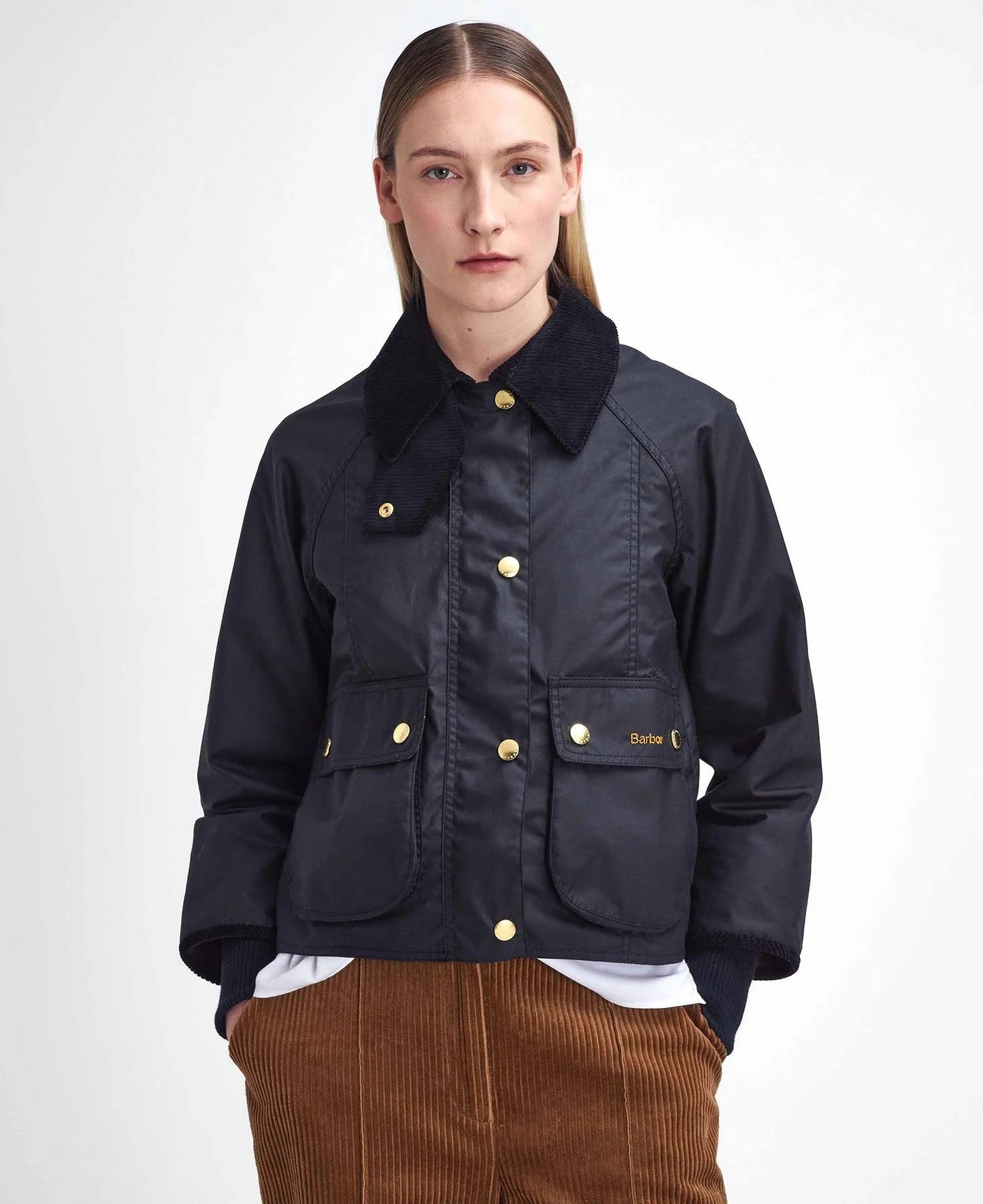 Cropped Beadnell Waxed Jacket-Jackets-Uniquities