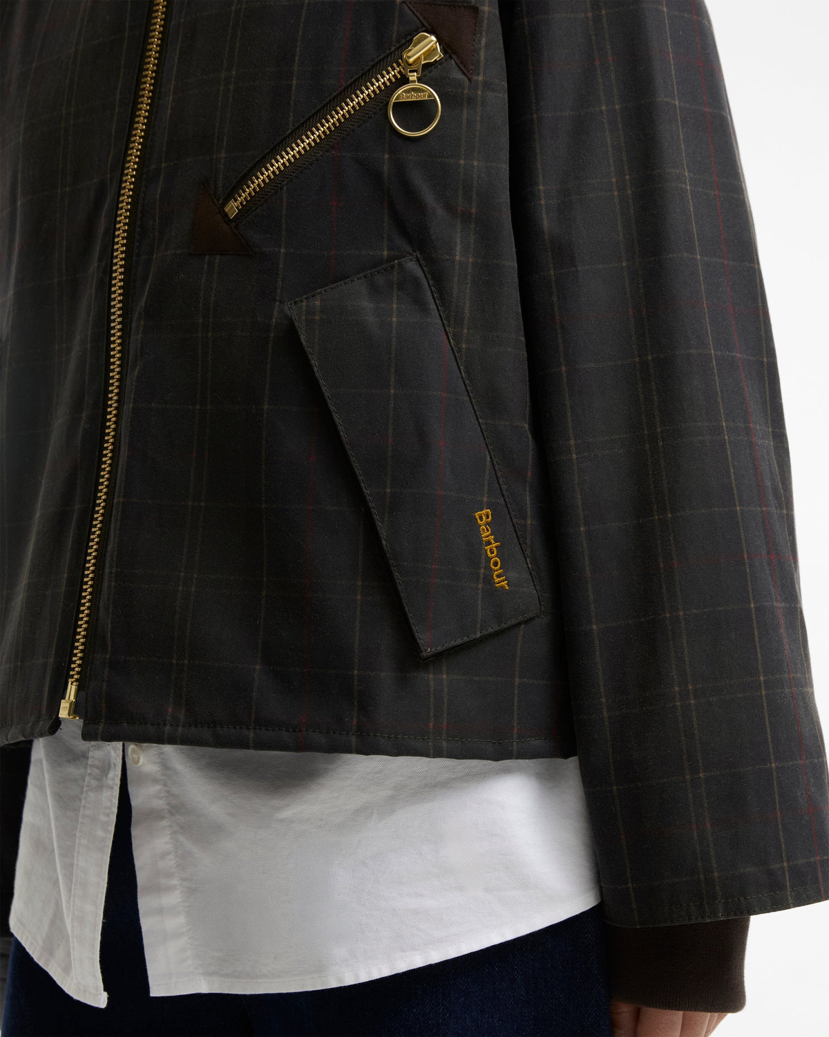Arlene Checked Wax Jacket-Jackets-Uniquities