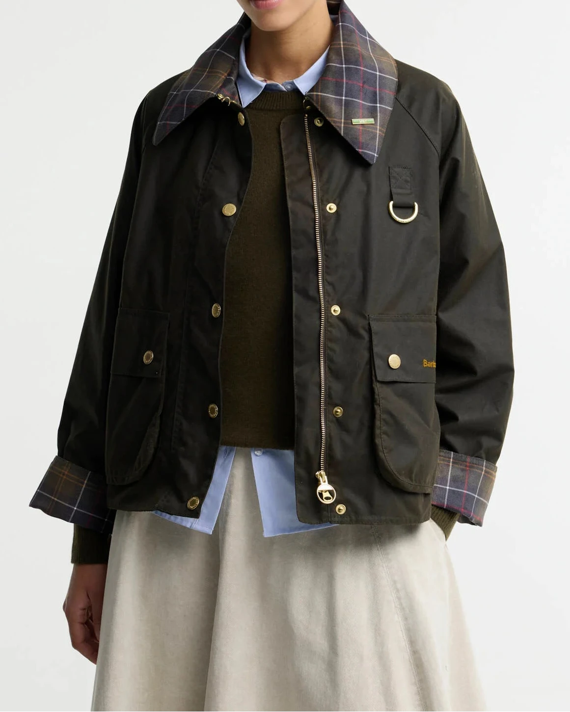 Tartan Collar Spey Wax Jacket-Jackets-Uniquities