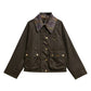 Tartan Collar Spey Wax Jacket-Jackets-Uniquities