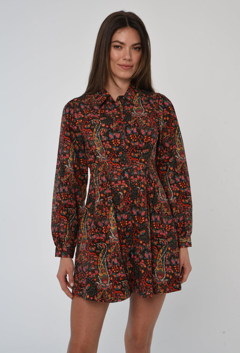 Marta Long Sleeve Mini Dress-Dresses-Uniquities