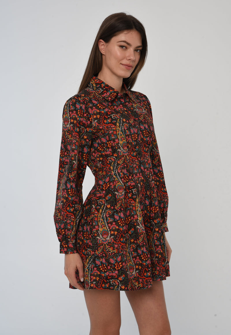 Marta Long Sleeve Mini Dress-Dresses-Uniquities