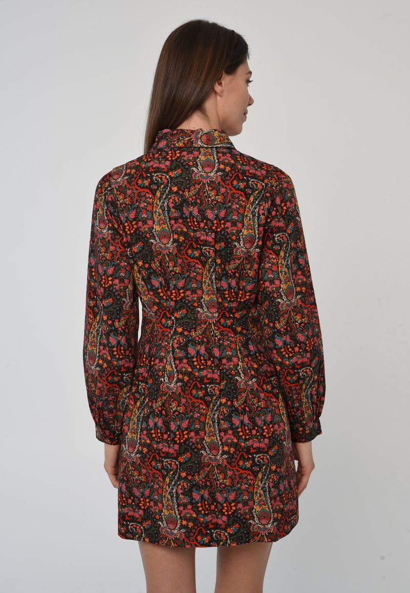 Marta Long Sleeve Mini Dress-Dresses-Uniquities