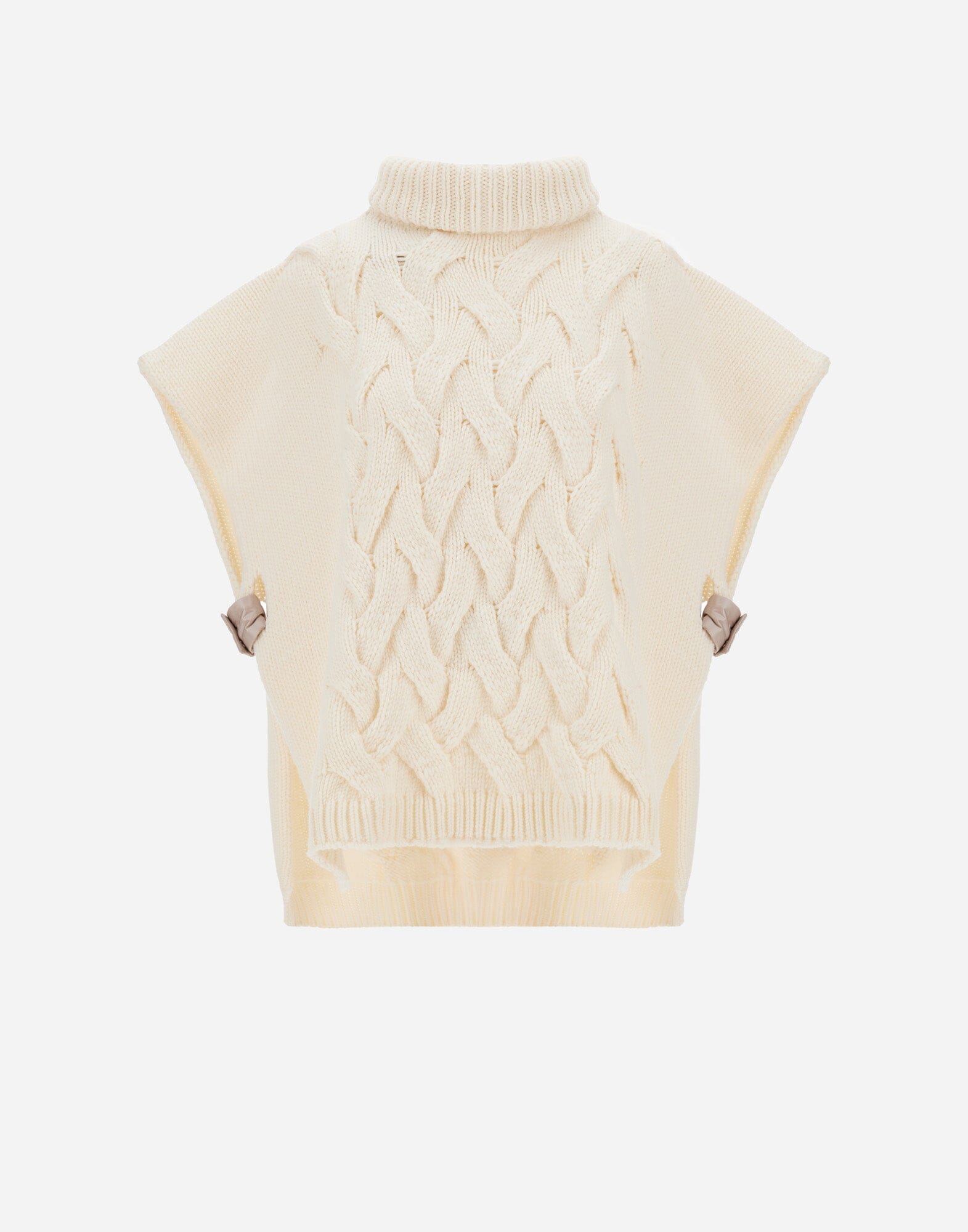 Braided Wool Blend Short Sleeve-Sweaters-Uniquities