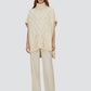Braided Wool Blend Short Sleeve-Sweaters-Uniquities