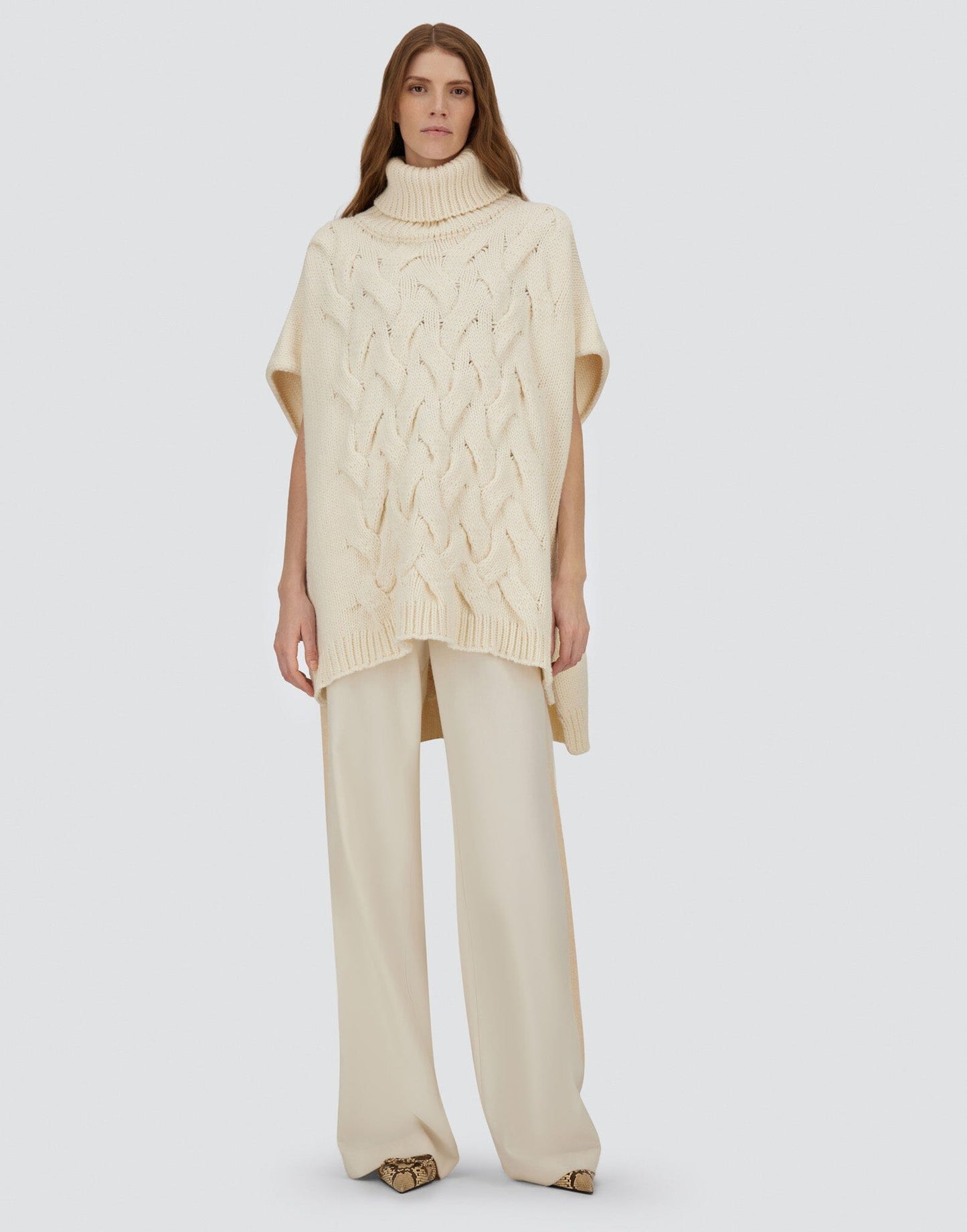 Braided Wool Blend Short Sleeve-Sweaters-Uniquities