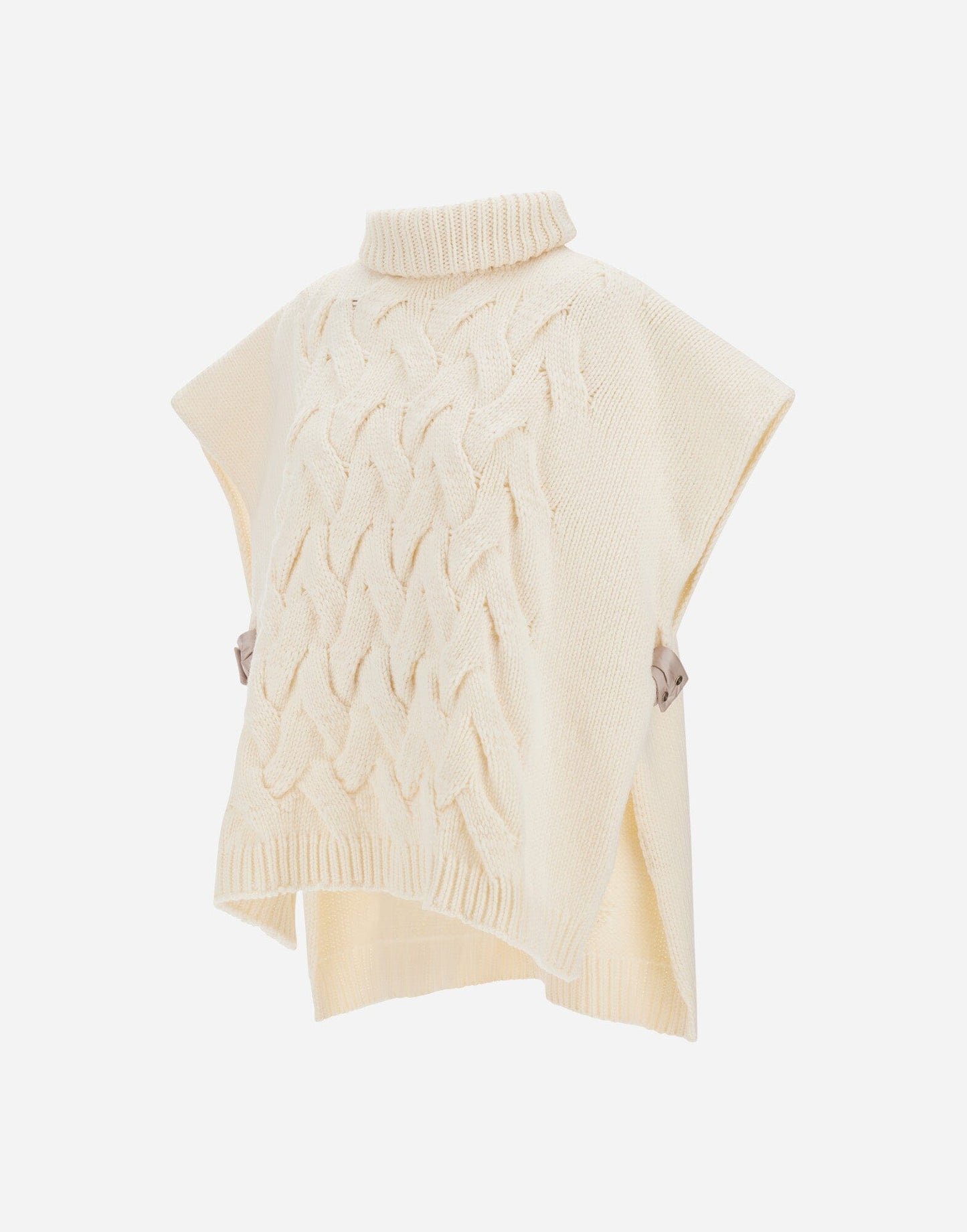 Braided Wool Blend Short Sleeve-Sweaters-Uniquities