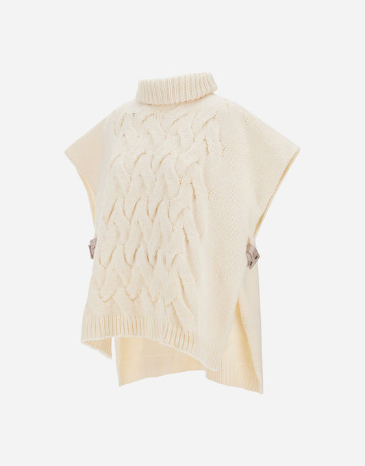 Braided Wool Blend Short Sleeve-Sweaters-Uniquities