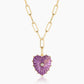 Malene Purple Mica Clip Necklace-Jewelry-Uniquities