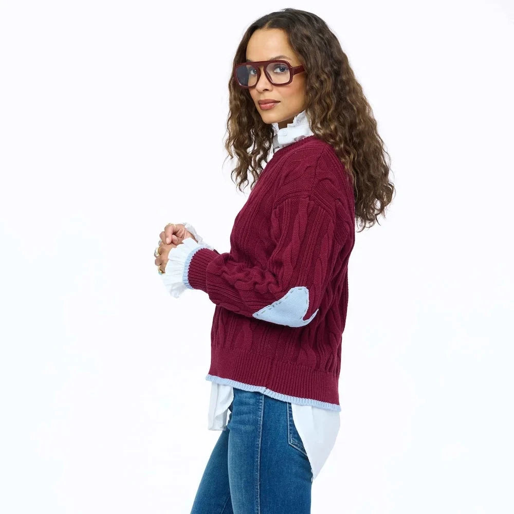 Maxwork Cable Pullover Sweater by Kerri Rosenthal - Image 2