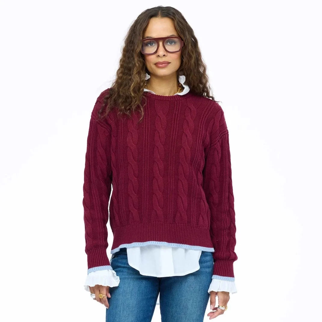Maxwork Cable Pullover Sweater by Kerri Rosenthal - Image 3