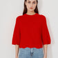 Wide Sleeve Scalloped Edge Shaker-Tops/Blouses-Uniquities