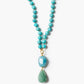 Turquoise Mix Rosary Necklace-Jewelry-Uniquities
