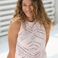 Chunky Pointelle Tank-Sweaters-Uniquities