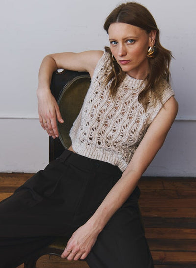 Boxy Stitchery Vest-Sweaters-Uniquities