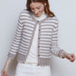 Pointelle Stripe Jacket-Sweaters-Uniquities