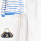 Teddy Stripe Pullover-Sweaters-Uniquities