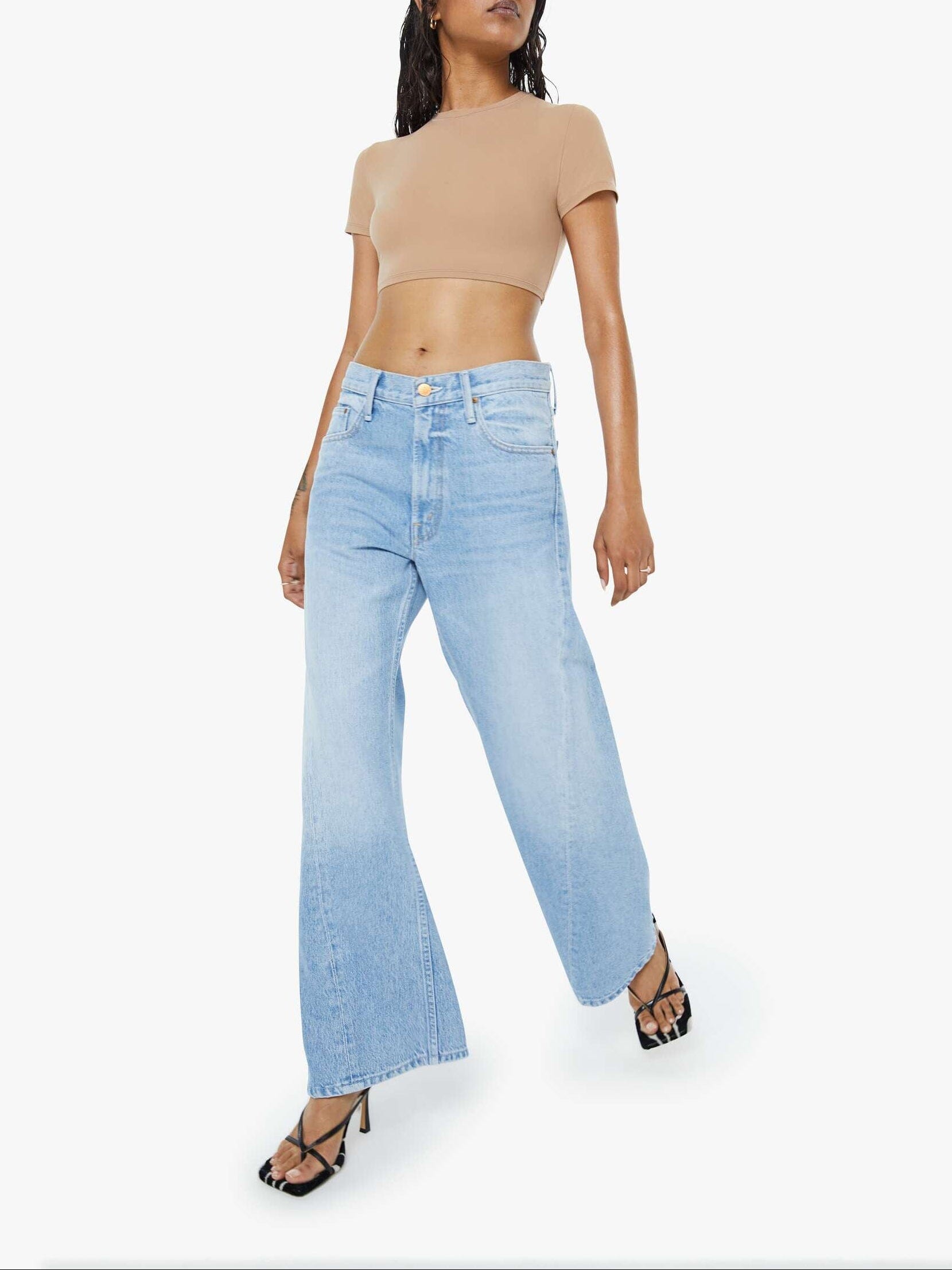 PETITES The Lil' Lemon Twist Sneak Jeans-Denim-Uniquities