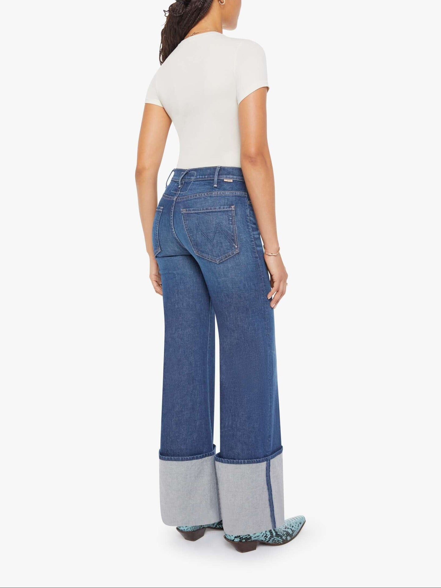 PETITES The Lil' Hustler Roller Sneak Cuff Jeans-Denim-Uniquities
