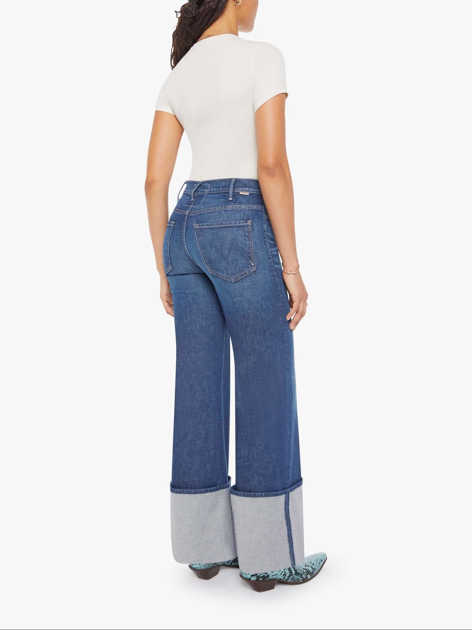 PETITES The Lil' Hustler Roller Sneak Cuff Jeans-Denim-Uniquities