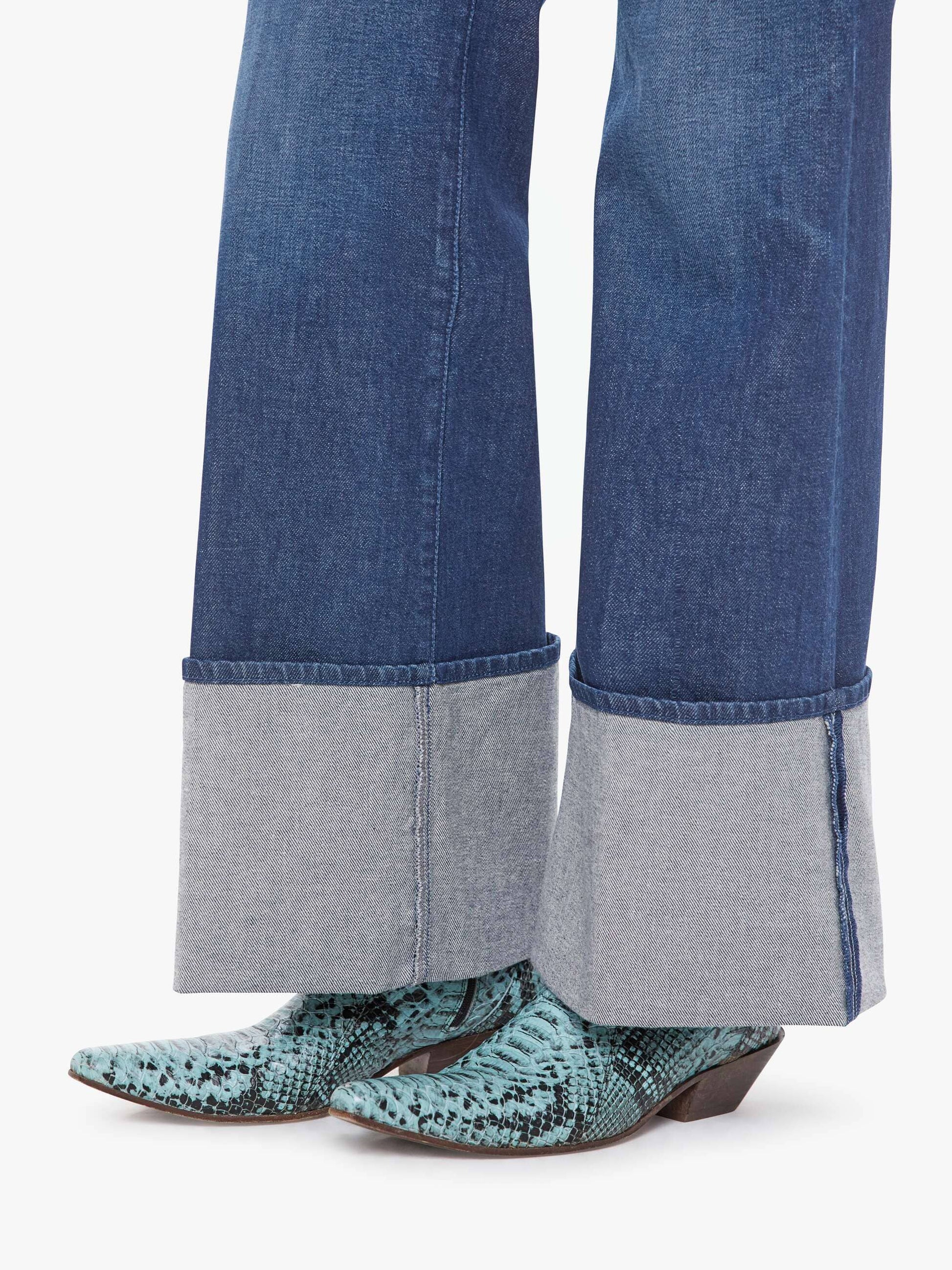PETITES The Lil' Hustler Roller Sneak Cuff Jeans-Denim-Uniquities