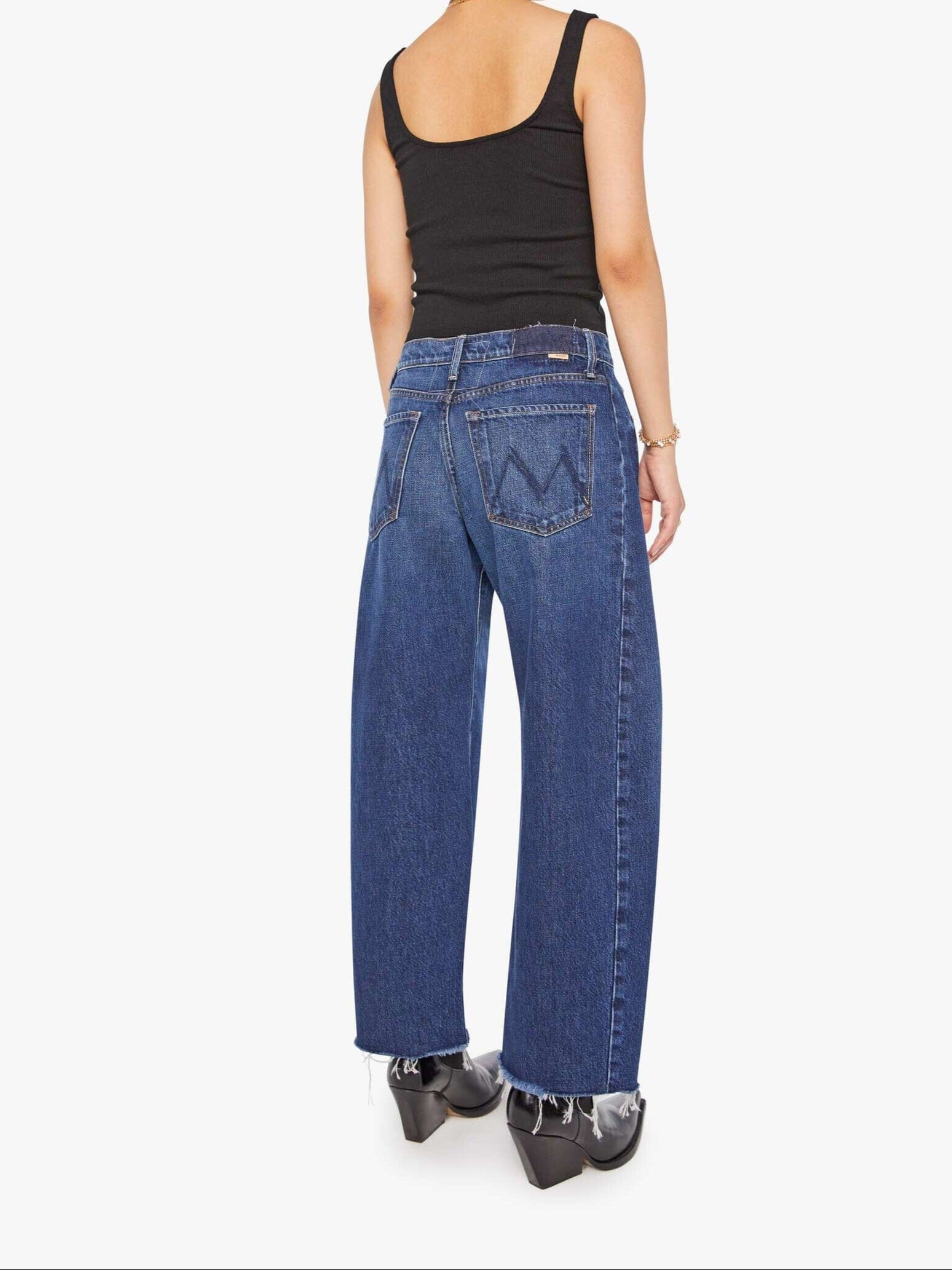 PETITES The Lil' Mid Rise Full Pipe Flood Jeans-Denim-Uniquities