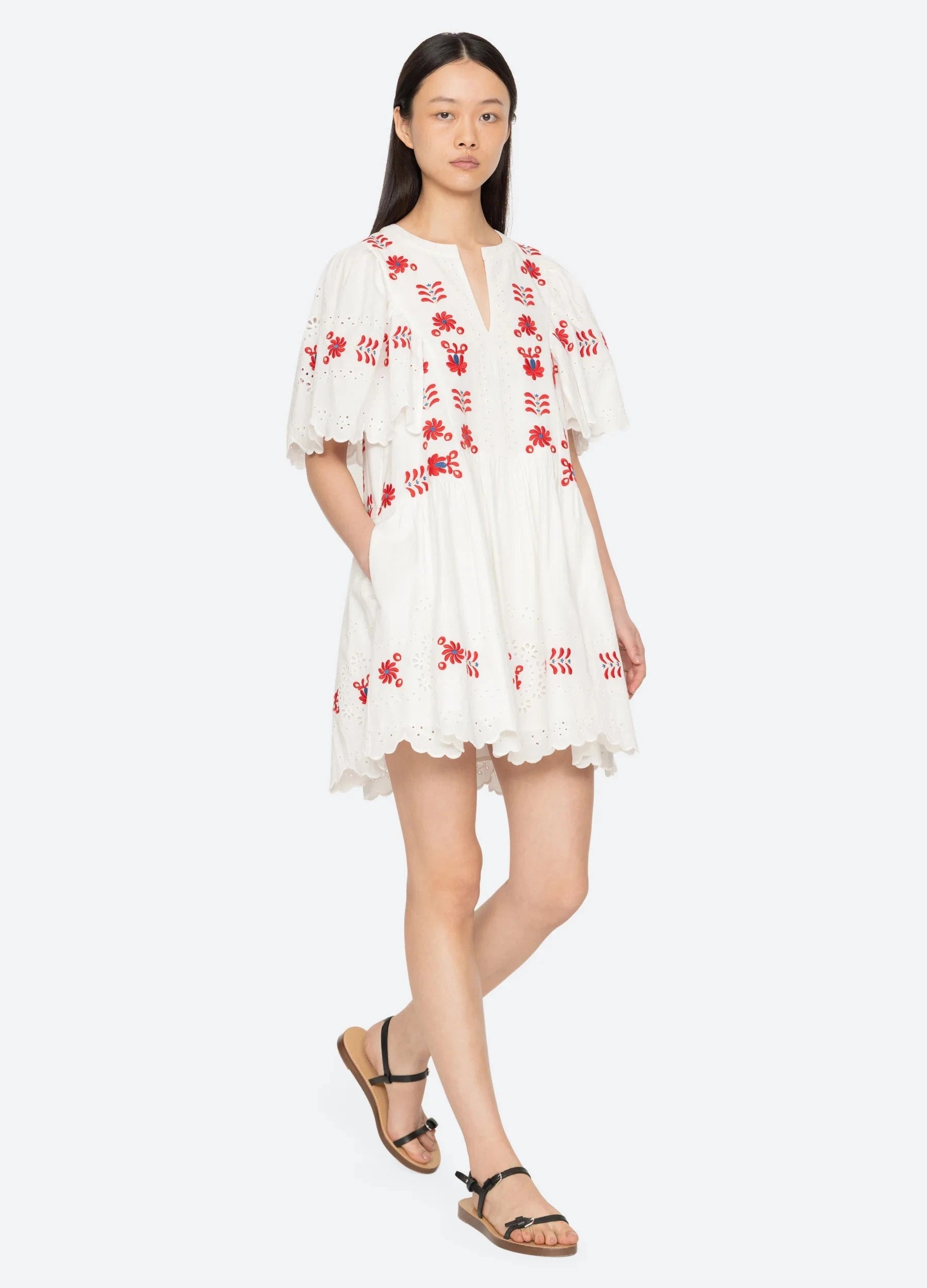 Catharina 3/4 Sleeve Mini Dress-Dresses-Uniquities