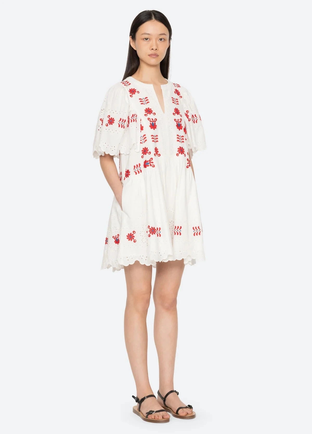 Catharina 3/4 Sleeve Mini Dress-Dresses-Uniquities