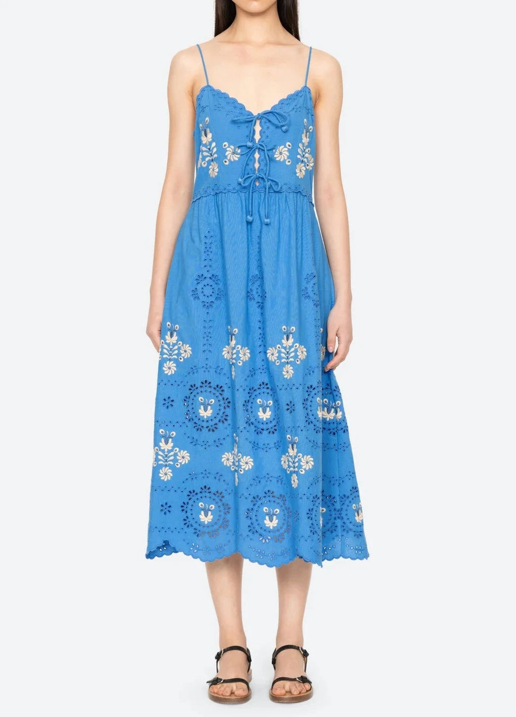 Catharina Embroidered Slip Dress-Dresses-Uniquities