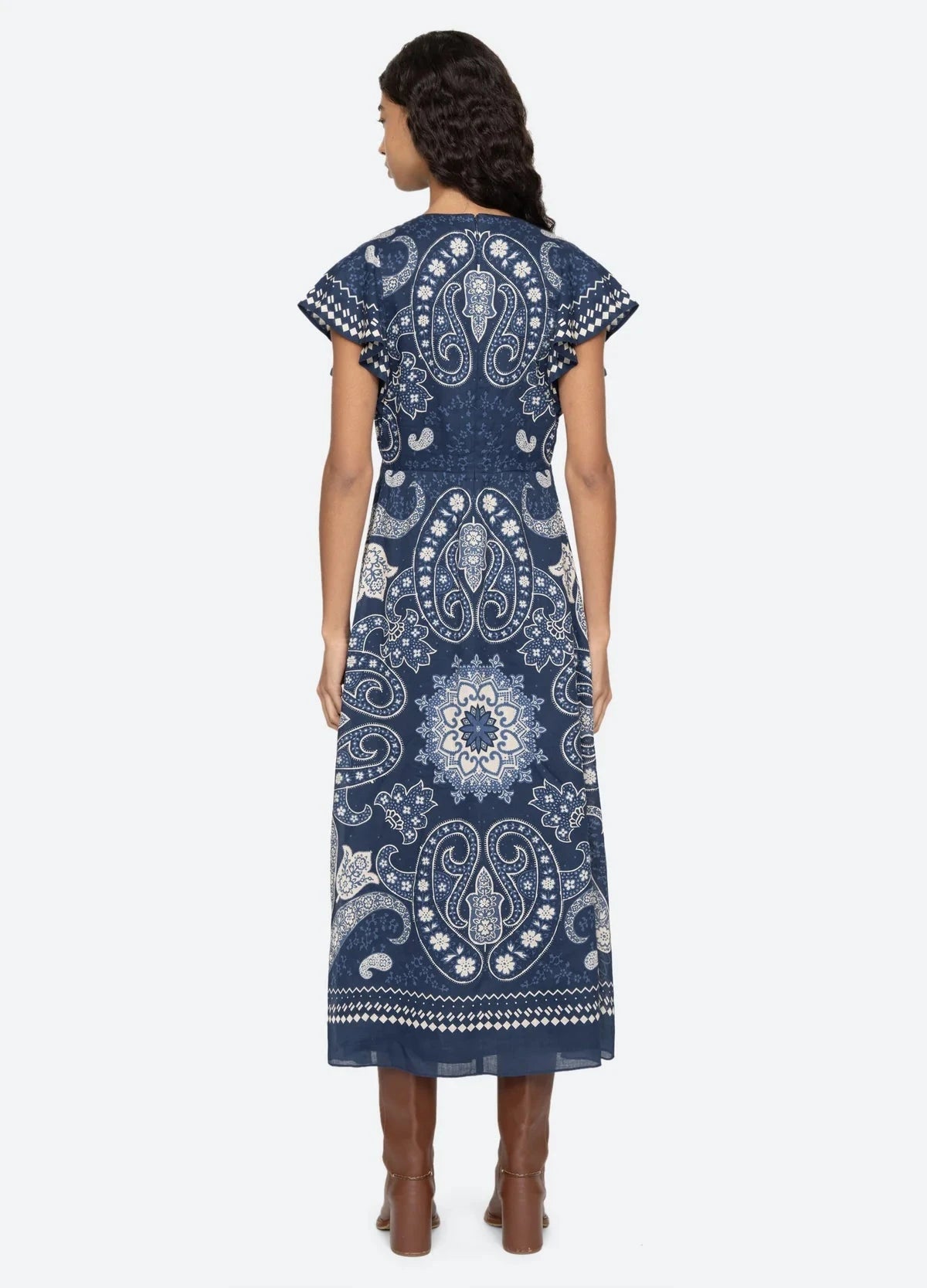 Emelina Print Midi Dress-Dresses-Uniquities