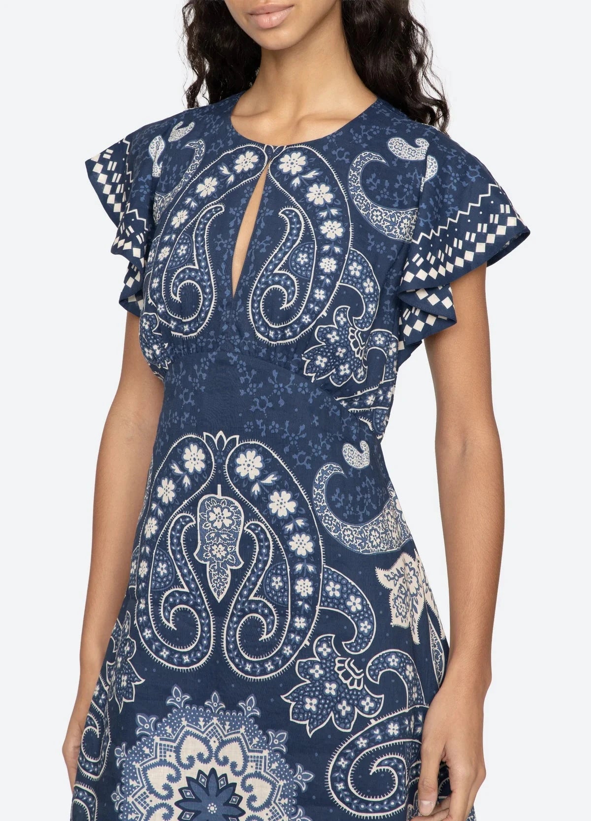 Emelina Print Midi Dress-Dresses-Uniquities